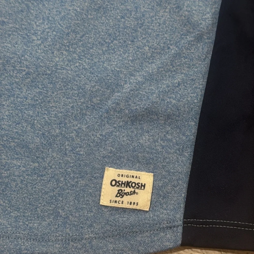 OshKosh B'gosh Boys Two-Tone Blue Raglan Tee